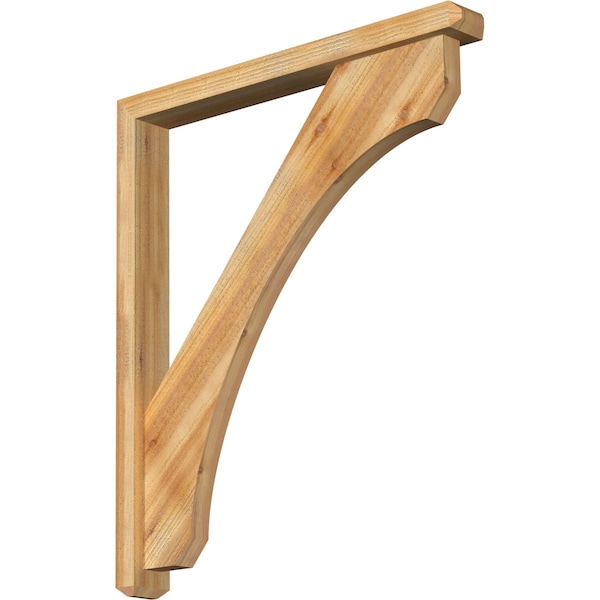 Ekena Millwork Legacy Craftsman Rough Sawn Bracket w/ Offset Brace, Western Red Cedar, 4"W x 34"D x 40"H BKT0402X34X40LEC04RWR - main